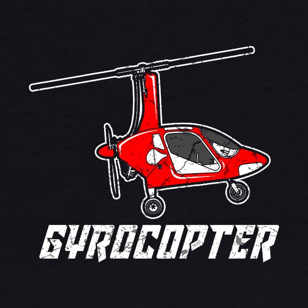 Gyrocopter Gyronaut Gyroplane Pilot cool tshirt by Anfrato